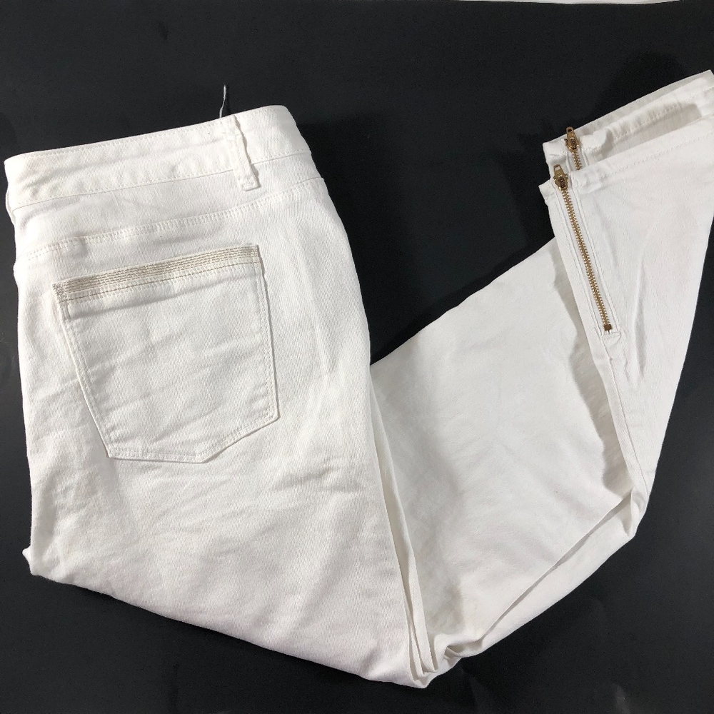 White House Black Market White Skinny Jeans -Sz 14